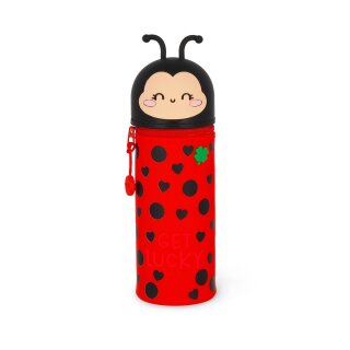 Legami 2-in-1-Federmäppchen aus Silikon - Kawaii - Marienkäfer