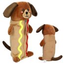Hunde-Federmäppchen im Hot-Dog-Design – Softes Mäppchen mit Reißverschluss