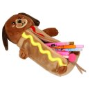 Hunde-Federmäppchen im Hot-Dog-Design – Softes Mäppchen mit Reißverschluss
