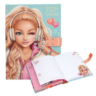 TOPModel Geheimcode Tagebuch mit Sound und Code mit Song für Mädchen