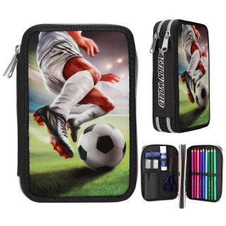 Action World 2-Fach Mäppchen Fussball Schulmäppchen gefüllt