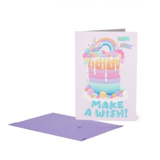 Legami Greeting Card - Glückwunschkarte - Unicorn Cake Geburtstagskuchen