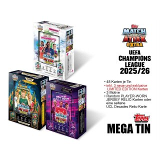 Topps UEFA Champions League Match Attax 2025/2026 TC - Extra - 1x Mega Tin - zufällige Auswahl