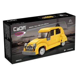 CaDA Citroen 2CV (Ente) 1:24 gelb 298 Teile