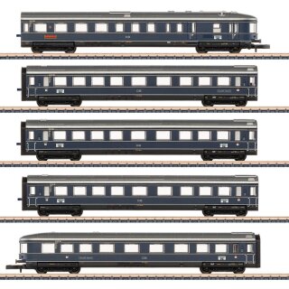 Märklin Z MiniClub MHI - 87615 5er Wagen-Set Blauer Enzian DB