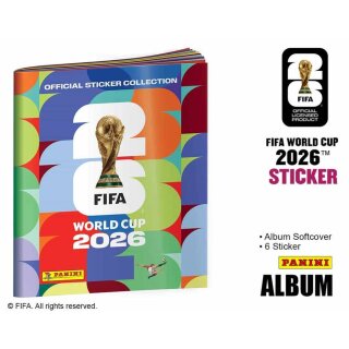 Panini FIFA World Cup 2026 Sammelalbum Softcover + 6 Sticker