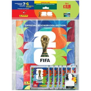Panini  FIFA World Cup 2026 HARDCOVER Album + 7 Tüten  + 1 DFB Special Sticker