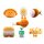 1x Food Plüsch 16 cm - trendige Lebensmittel Kuscheltiere - zufällige Auswahl
