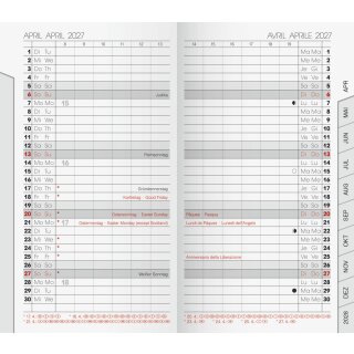 Brunnen Monats-Ersatzkalendarium 2027 Einlage Mod. 751 | 8,7×15,3 cm, Karton