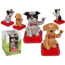 Bewegliche Figur, Winkender Hund, mit Solarzelle, auf...