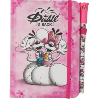 Diddl Notizbuch A6 mit Stift - rosa