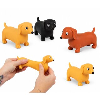 Stretchy Sausage Dog Stretch-Dackel - 1x Dehnbarer Quetsch-Hund - zufällige Farbe