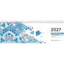 ZETTLER Tischkalender/Pultkalender/Querterminer 2027, 29,6 x 9,9 cm, 1 Woche = 2 Seiten