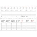 ZETTLER Tischkalender/Pultkalender/Querterminer 2027, 29,6 x 9,9 cm, 1 Woche = 2 Seiten