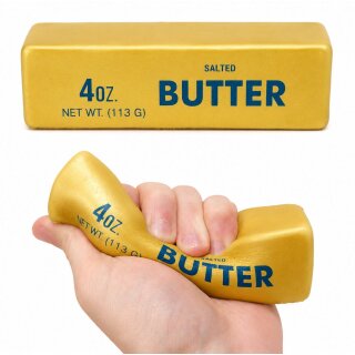 Squishy Butter GOLDbarren 13,5 cm - Weiches Anti Stress Squishy zum Drücken und Sammeln
