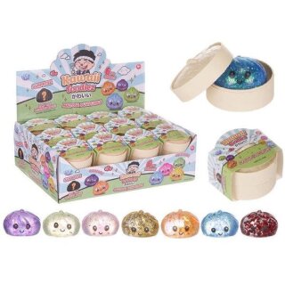 Maltose Kawaii Squishy 1x Dumpling 5,5 cm Glitzer Bao Bun Surprise - zufälige Auswahl