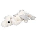 SNUKIS Plüschdrache - Kuscheltier Drache in Weiß, 65 cm XL