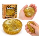 Goldmünze Squishy 8 cm - Glitter Coin mit Maltose,...