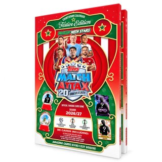 Topps Match Attax - UEFA Club Competition Champions League 2026/2027 - Adventskalender mit 96 Fußballkarten