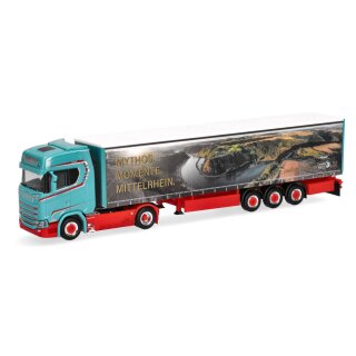 Herpa H0 321280 Scania LKW Spedition Heuser Loreley Mittelrheintal Scania CS 20 Sondermodell
