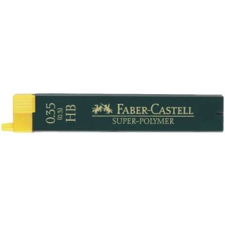 FABER CASTELL 120300 - Feinmine SuperPolymer HB 0.35, 12 Stück