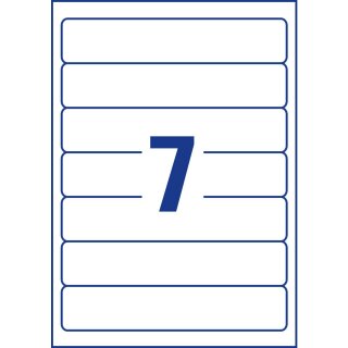 ZWECKFORM L4760-25 1 Seite = 7x Ordneretikett 38 x 192 mm weiß (1 Seite = 7 Stück)