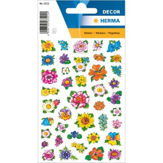 HERMA 3522 Decor - Schmucketikett Blumenköpfe