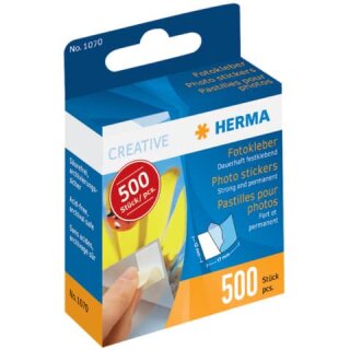 HERMA 1070 - Fotokleber Kartonspender 500 Stück mit Abziehlasche