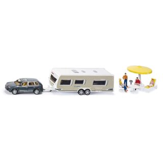 Siku 2542 - PKW mit Wohnwagen 1:55