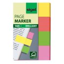 SIGEL Haftmarker 20x50mm sortiert 4 x 40 Blatt