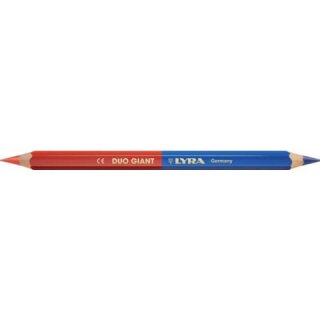 LYRA Farbstift Duo Giant rot/blau Doppelfarbstift - Silbenlernstift für Grundschule