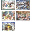1x Papier-Adventskalender A4 mit Glitzer - zufällige...