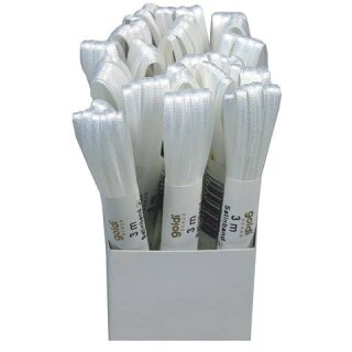 GOLDINA Geschenkband - Doppelsatinband 1 x 3 mm x 3 m weiß LS28