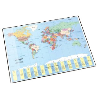 LÄUFER 45351 - Schreibunterlage Landkarte Welt 40x53cm