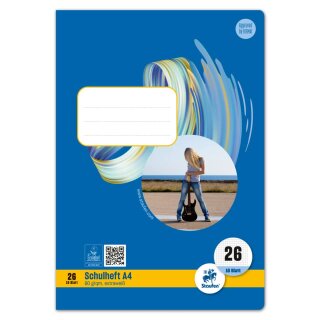 URSUS BASIC Heft A4 16 Blatt Lineatur 26, 80g/m²