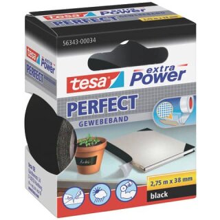 TESA 56343-00034-03 - Gewebeband 38mmx2,75m schwarz
