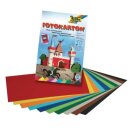 FOLIA 606 - Fotokartonblock 10 Farben sortiert, 22 x 33...