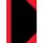 LANDRE 100302833 China Kladde A6 Notizbuch 96 Blatt blanko schwarz/rot