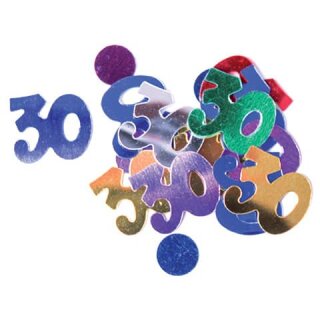 Konfetti Zahl 30 bunt 10g LS43