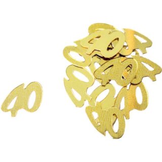 Konfetti Zahl 40 gold 10gLS43