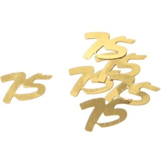 Konfetti Zahl 75 gold 10g LS43