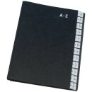 Q-CONNECT Pultordner A-Z schwarz 24 Fächer Pappe