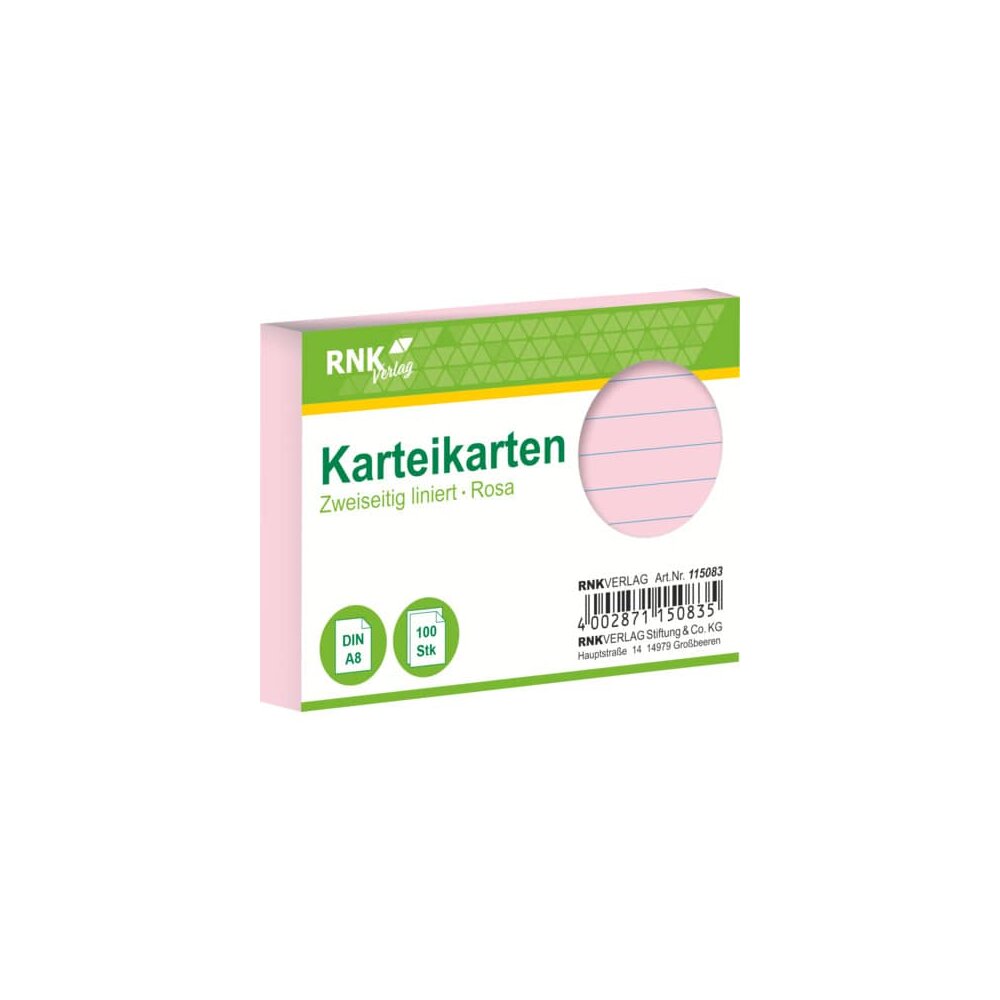 Karteikarte Mehrzweckkarte A8 100 Stück