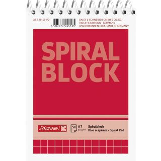 Brunnen Spiralnotizblock A7 kar 50Bl