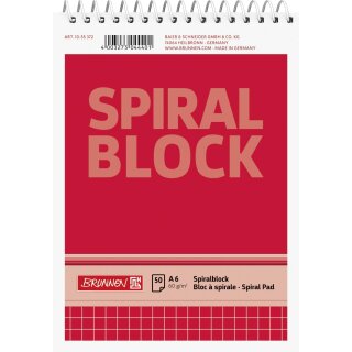 Brunnen Spiralnotizblock A6 kar 50Bl
