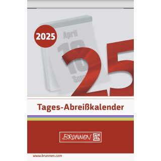 Brunnen 1070304 Abreißkalender 2025 - Tageskalender Nr. 4 - 65 x 98 mm, Schlitzweite 35 mm