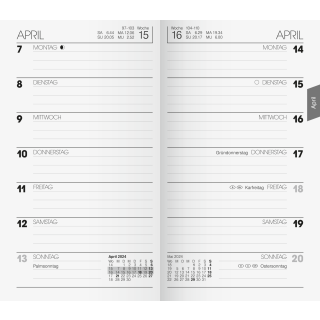 Brunnen 1075800 Wochensichtkalender-Einlage 2025 9 x 15 cm 1 Seite = 1 Woche