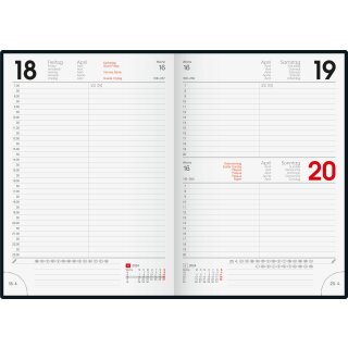 Brunnen 107956090 Buchkalender 2023 - A5, 1 Seite = 1 Tag, Sa. + So. auf einer Seite