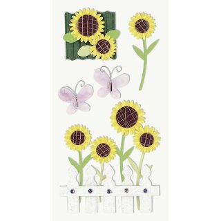 Heyda Sticker Mix Sonnenblumen Packungsgröße 7,5 x 16,5 cm