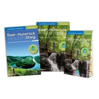 Saar-Hunsrück-Steig - Start-Set mit den offiziellen Wanderführern und Faltkarte X